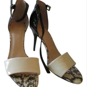 *Marc Fisher Black Taupe Beige Lizard Print Pumps